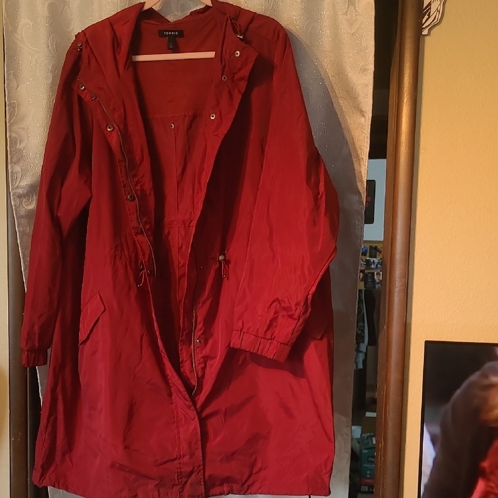 Women's Red Hooded Jacket
